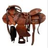 Custom Made Wade Ranch Saddle 15 16 17 18 Roping Horse Floral Tooled Leather Set (15) view 2
