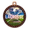 10 Pack of Lacrosse Bronze 2.25 Inch Medals Trophy Awards with Red White Blue Neck Ribbons D212B-EG150-10PK view 1