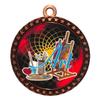 10 Pack of Art Bronze 2.25 Inch Medals Trophy Awards with Red White Blue Neck Ribbons D212B-FCL405-10PK view 1