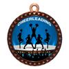 10 Pack of Cheerleading Bronze 2.25 Inch Medals Trophy Awards with Red White Blue Neck Ribbons D212B-EG70-10PK view 1
