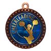 10 Pack of Cheerleading Bronze 2.25 Inch Medals Trophy Awards with Red White Blue Neck Ribbons D212B-EG16-10PK view 1