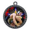 10 Pack of Wrestling Silver 2.25 Inch Medals Trophy Awards with Red White Blue Neck Ribbons D212S-FCL577-10PK view 1
