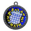 10 Pack of Math Silver 2.25 Inch Medals Trophy Awards with Red White Blue Neck Ribbons D212S-FCL510-10PK view 1