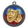 10 Pack of Drama Silver 2.25 Inch Medals Trophy Awards with Red White Blue Neck Ribbons D212S-D19-10PK view 1