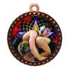 10 Pack of Wrestling Bronze 2.25 Inch Medals Trophy Awards with Red White Blue Neck Ribbons D212B-FCL577-10PK view 1