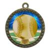 10 Pack of Baseball Gold 2.25 Inch Medals Trophy Awards with Red White Blue Neck Ribbons D212G-D05-10PK view 1
