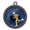 10 Pack of Cross Country Silver 2.25 Inch Medals Trophy Awards with Red White Blue Neck Ribbons D212S-EG20-10PK view 1