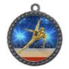10 Pack of Male Gymnastics Silver 2.25 Inch Medals Trophy Awards with Red White Blue Neck Ribbons D212S-D24-10PK view 1