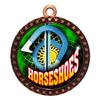 10 Pack of Horseshoes Bronze 2.25 Inch Medals Trophy Awards with Red White Blue Neck Ribbons D212B-FCL497-10PK view 1