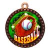 10 Pack of Baseball Bronze 2.25 Inch Medals Trophy Awards with Red White Blue Neck Ribbons D212B-FCL410-10PK view 1