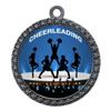 10 Pack of Cheerleading Silver 2.25 Inch Medals Trophy Awards with Red White Blue Neck Ribbons D212S-EG70-10PK view 1