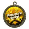 10 Pack of Principals Awards Gold 2.25 Inch Medals Trophy Awards with Red White Blue Neck Ribbons D212G-FCL537-10PK view 1