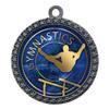 10 Pack of Male Gymnastics Silver 2.25 Inch Medals Trophy Awards with Red White Blue Neck Ribbons D212S-EG38-10PK view 1