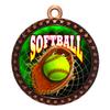 10 Pack of Softball Bronze 2.25 Inch Medals Trophy Awards with Red White Blue Neck Ribbons D212B-FCL547-10PK