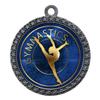 10 Pack of Female Gymnastics Silver 2.25 Inch Medals Trophy Awards with Red White Blue Neck Ribbons D212S-EG26-10PK view 1