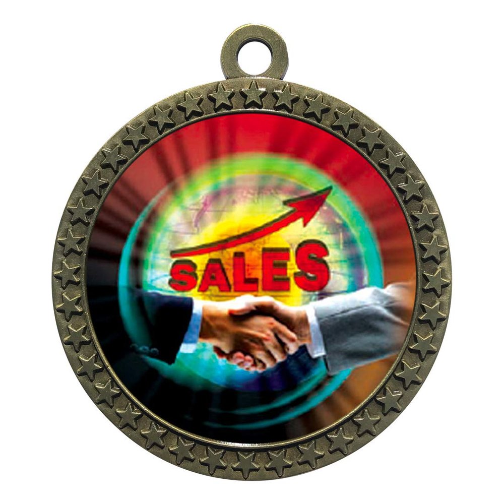 10 Pack of Top Sales Gold 2.25 Inch Medals Trophy Awards with Red White Blue Neck Ribbons D212G-MY480-10PK