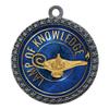 10 Pack of Lamp of Knowledge Silver 2.25 Inch Medals Trophy Awards with Red White Blue Neck Ribbons D212S-EG36-10PK view 1