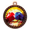 10 Pack of Boxing Bronze 2.25 Inch Medals Trophy Awards with Red White Blue Neck Ribbons D212B-MY412-10PK view 1