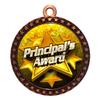 10 Pack of Principals Awards Bronze 2.25 Inch Medals Trophy Awards with Red White Blue Neck Ribbons D212B-FCL537-10PK view 1