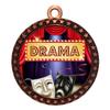 10 Pack of Drama Bronze 2.25 Inch Medals Trophy Awards with Red White Blue Neck Ribbons D212B-EG90-10PK view 1