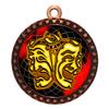 10 Pack of Drama Bronze 2.25 Inch Medals Trophy Awards with Red White Blue Neck Ribbons D212B-FCL462-10PK view 1