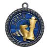 10 Pack of Chess Silver 2.25 Inch Medals Trophy Awards with Red White Blue Neck Ribbons D212S-EG18-10PK view 1