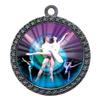 10 Pack of Ballet Silver 2.25 Inch Medals Trophy Awards with Red White Blue Neck Ribbons D212S-MY404-10PK view 1