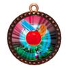 10 Pack of Field Hockey Bronze 2.25 Inch Medals Trophy Awards with Red White Blue Neck Ribbons D212B-MY473-10PK view 1