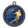 10 Pack of Lacrosse Silver 2.25 Inch Medals Trophy Awards with Red White Blue Neck Ribbons D212S-EG34-10PK view 1