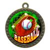 10 Pack of Baseball Gold 2.25 Inch Medals Trophy Awards with Red White Blue Neck Ribbons D212G-FCL410-10PK view 1