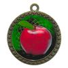 10 Pack of Scholastic Apple Gold 2.25 Inch Medals Trophy Awards with Red White Blue Neck Ribbons D212G-FCL403-10PK