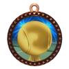 10 Pack of Tennis Bronze 2.25 Inch Medals Trophy Awards with Red White Blue Neck Ribbons D212B-D84-10PK view 1