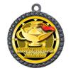 10 Pack of Principal's Awards Silver 2.25 Inch Medals Trophy Awards with Red White Blue Neck Ribbons D212S-FCL531-10PK view 1