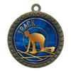 10 Pack of Track Gold 2.25 Inch Medals Trophy Awards with Red White Blue Neck Ribbons D212G-EG58-10PK view 1