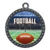 10 Pack of Football Silver 2.25 Inch Medals Trophy Awards with Red White Blue Neck Ribbons D212S-EG120-10PK view 1