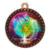 10 Pack of Science Bronze 2.25 Inch Medals Trophy Awards with Red White Blue Neck Ribbons D212B-MY438-10PK view 1