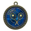 10 Pack of Tennis Gold 2.25 Inch Medals Trophy Awards with Red White Blue Neck Ribbons D212G-EG56-10PK view 1