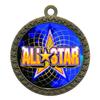 10 Pack of Allstar Gold 2.25 Inch Medals Trophy Awards with Red White Blue Neck Ribbons D212G-FCL402-10PK view 1