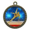 10 Pack of Male Gymnastics Gold 2.25 Inch Medals Trophy Awards with Red White Blue Neck Ribbons D212G-D24-10PK view 1