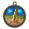 10 Pack of T Ball Tee Ball Gold 2.25 Inch Medals Trophy Awards with Red White Blue Neck Ribbons D212G-D82-10PK view 1