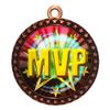 10 Pack of MVP Bronze 2.25 Inch Medals Trophy Awards with Red White Blue Neck Ribbons D212B-MY456-10PK view 1