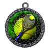 10 Pack of Tennis Silver 2.25 Inch Medals Trophy Awards with Red White Blue Neck Ribbons D212S-FCL566-10PK view 1