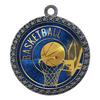10 Pack of Basketball Silver 2.25 Inch Medals Trophy Awards with Red White Blue Neck Ribbons D212S-EG12-10PK view 1