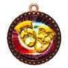 10 Pack of Drama Bronze 2.25 Inch Medals Trophy Awards with Red White Blue Neck Ribbons D212B-MY420-10PK view 1