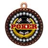 10 Pack of Poker Bronze 2.25 Inch Medals Trophy Awards with Red White Blue Neck Ribbons D212B-FCL529-10PK view 1