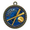 10 Pack of Baseball Gold 2.25 Inch Medals Trophy Awards with Red White Blue Neck Ribbons D212G-EG10-10PK view 1