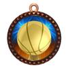 10 Pack of Basketball Bronze 2.25 Inch Medals Trophy Awards with Red White Blue Neck Ribbons D212B-D10-10PK view 1