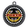 10 Pack of Poker Silver 2.25 Inch Medals Trophy Awards with Red White Blue Neck Ribbons D212S-FCL529-10PK view 1