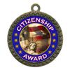 10 Pack of Citizenship Gold 2.25 Inch Medals Trophy Awards with Red White Blue Neck Ribbons D212G-FCL441-10PK view 1