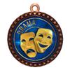 10 Pack of Drama Bronze 2.25 Inch Medals Trophy Awards with Red White Blue Neck Ribbons D212B-EG22-10PK view 1